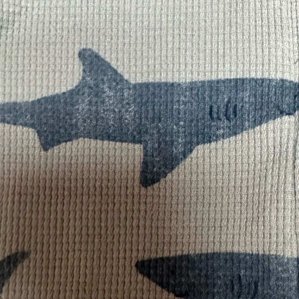 Carter's‎ Blue and Gray Shark Footies One Piece, Size 9 M, MSRP $12